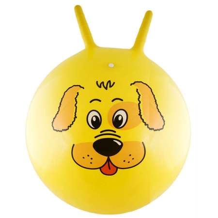 Мяч-попрыгун INNOVATIVE TOYS Собачка с ручками диаметр 45 см ПВХ желтый
