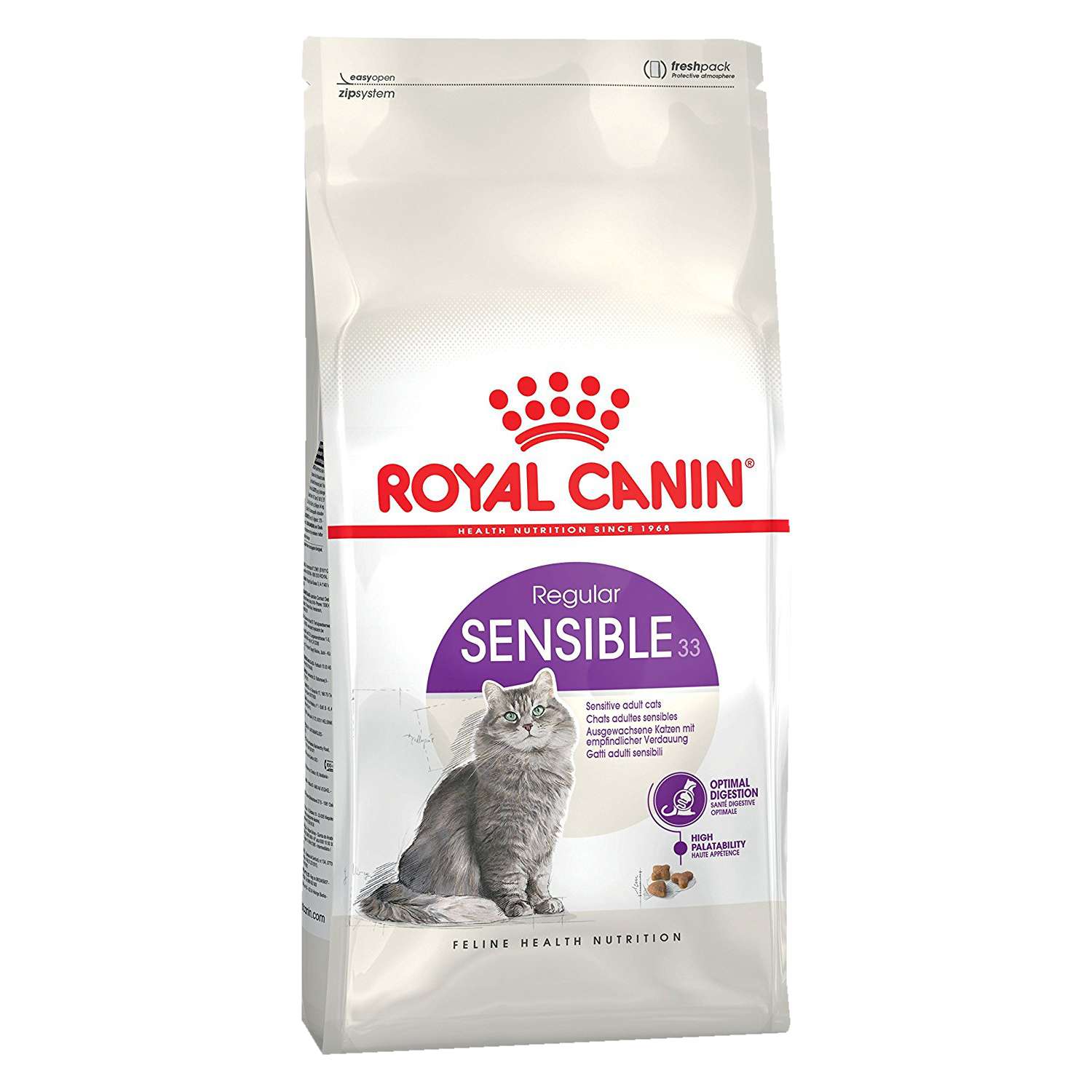 Корм сухой для кошек ROYAL CANIN Sensible 33 4кг с чувствительной пищеварительной системой - фото 2