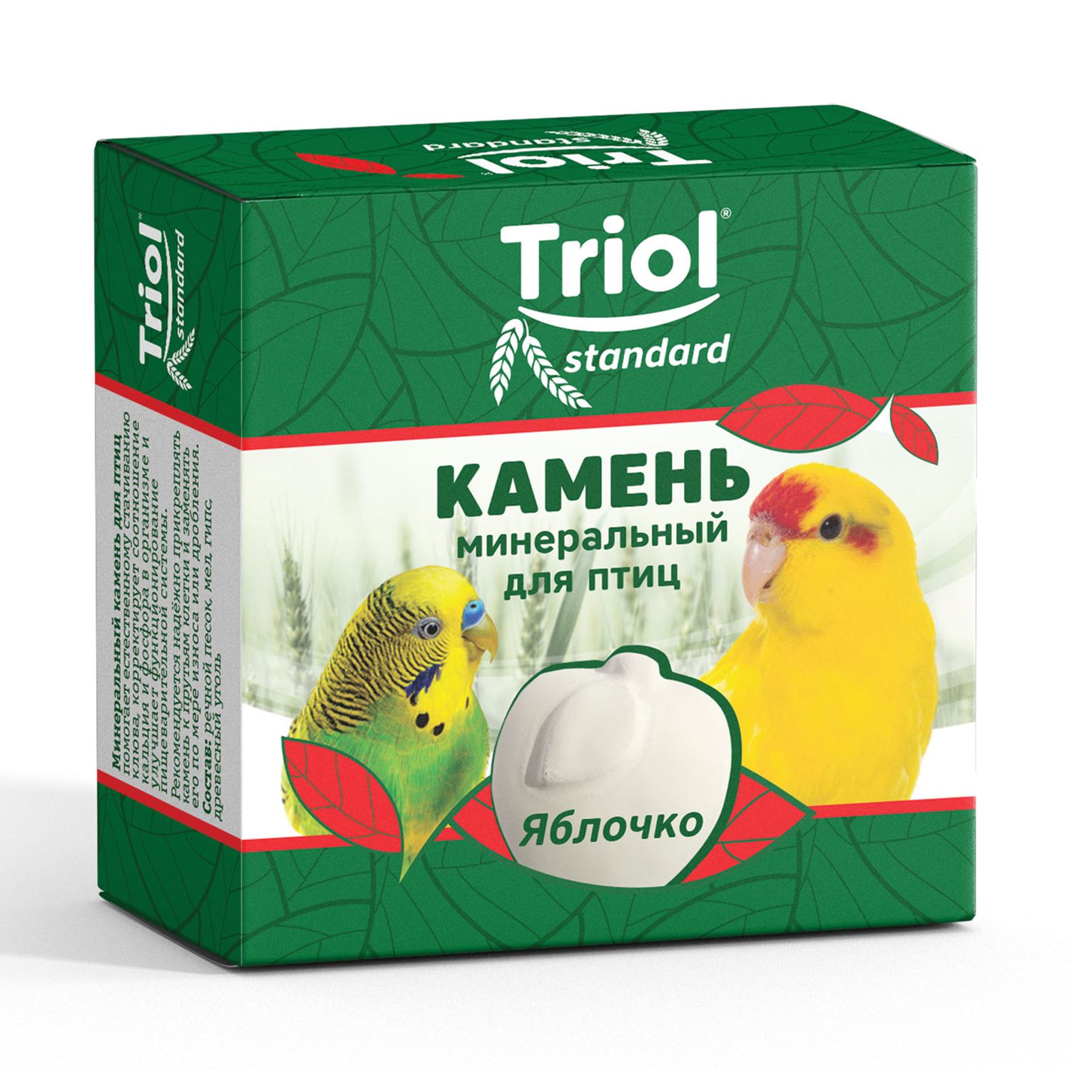 Корм Triol 30 гр минеральный камень для средних попугаев, для декоративных птиц, для волнистых попугаев, для крупных попугаев, для канареек, для экзотических птиц - фото 1