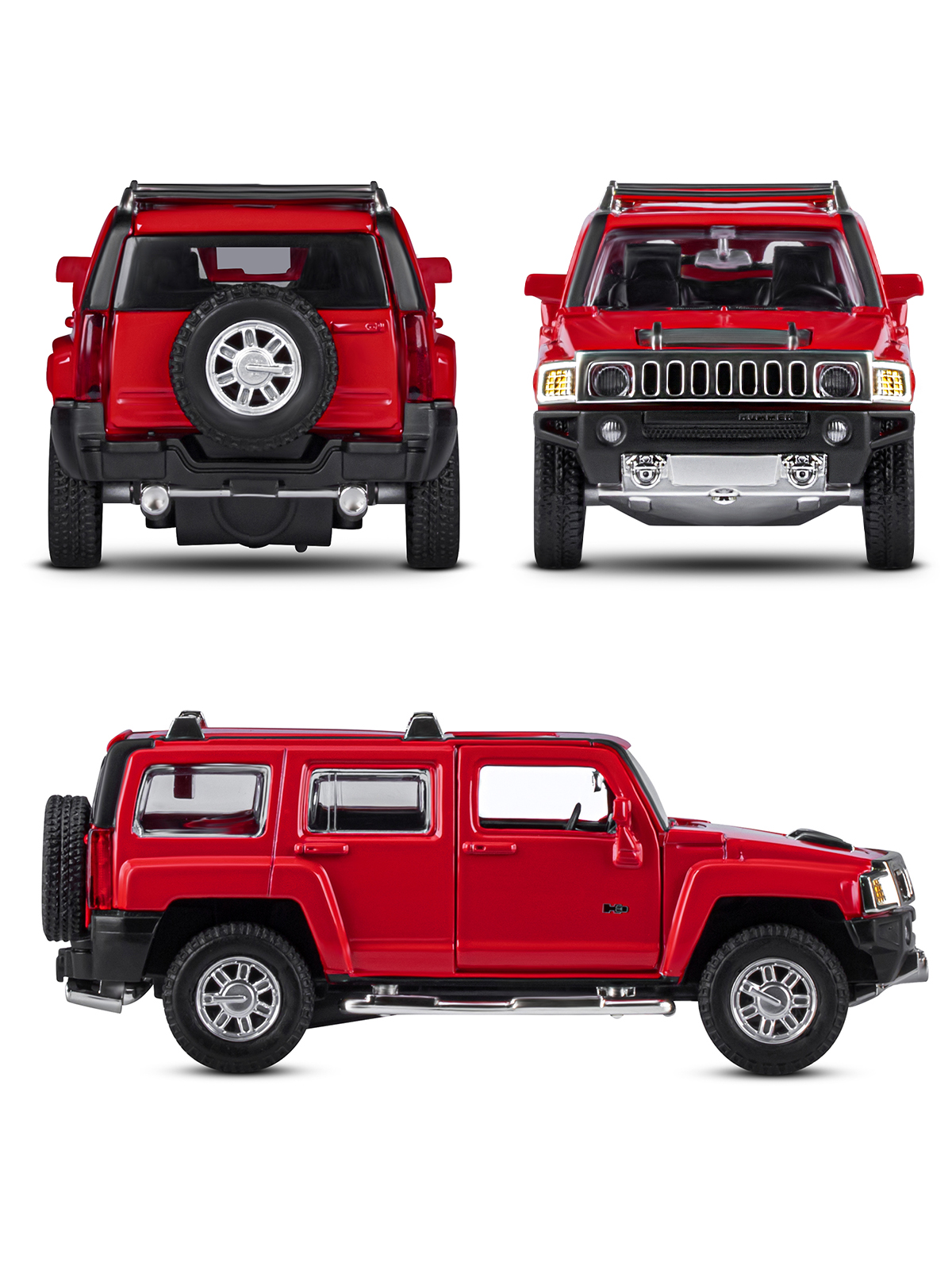 Внедорожник АВТОпанорама Hummer 1:32 инерционный JB1251293 - фото 5