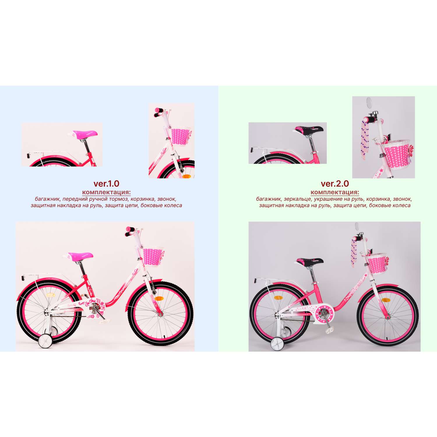 Велосипед NRG BIKES SWAN 20 pink-white - фото 12
