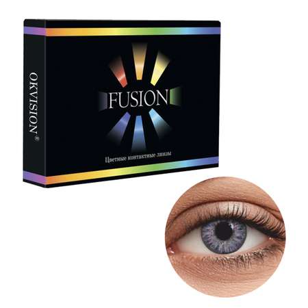 Цветные контактные линзы OKVision Fusion monthly R 8.6 -2.50 цвет Cobalt Violet 2 шт 1 месяц