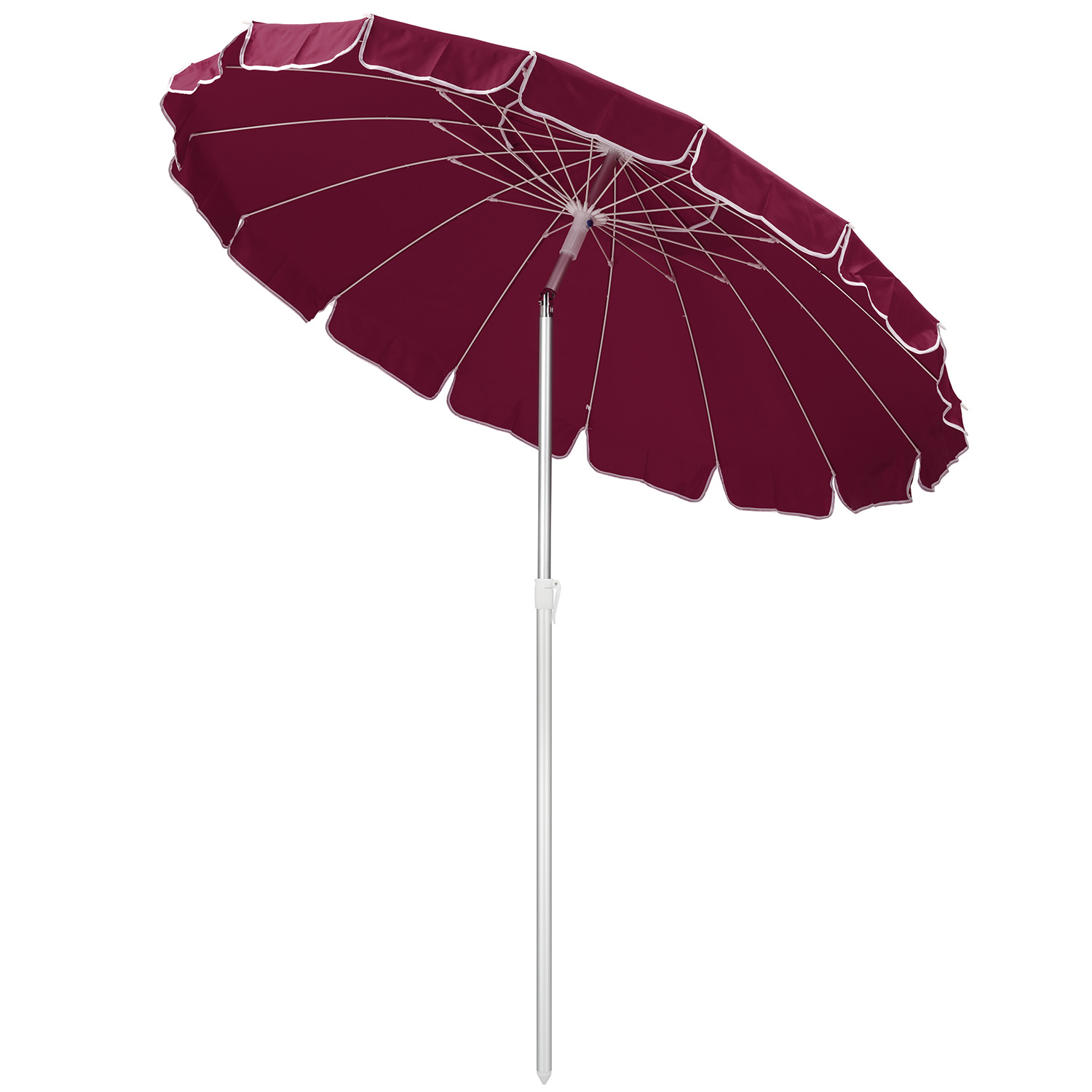 Зонт пляжный BABY STYLE большой с клапаном и наклоном 2.2 м бордо Премиум Oxford - фото 3