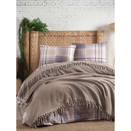 Плед Arya Home Collection на кровать диван евро 220x240 Linda хлопок