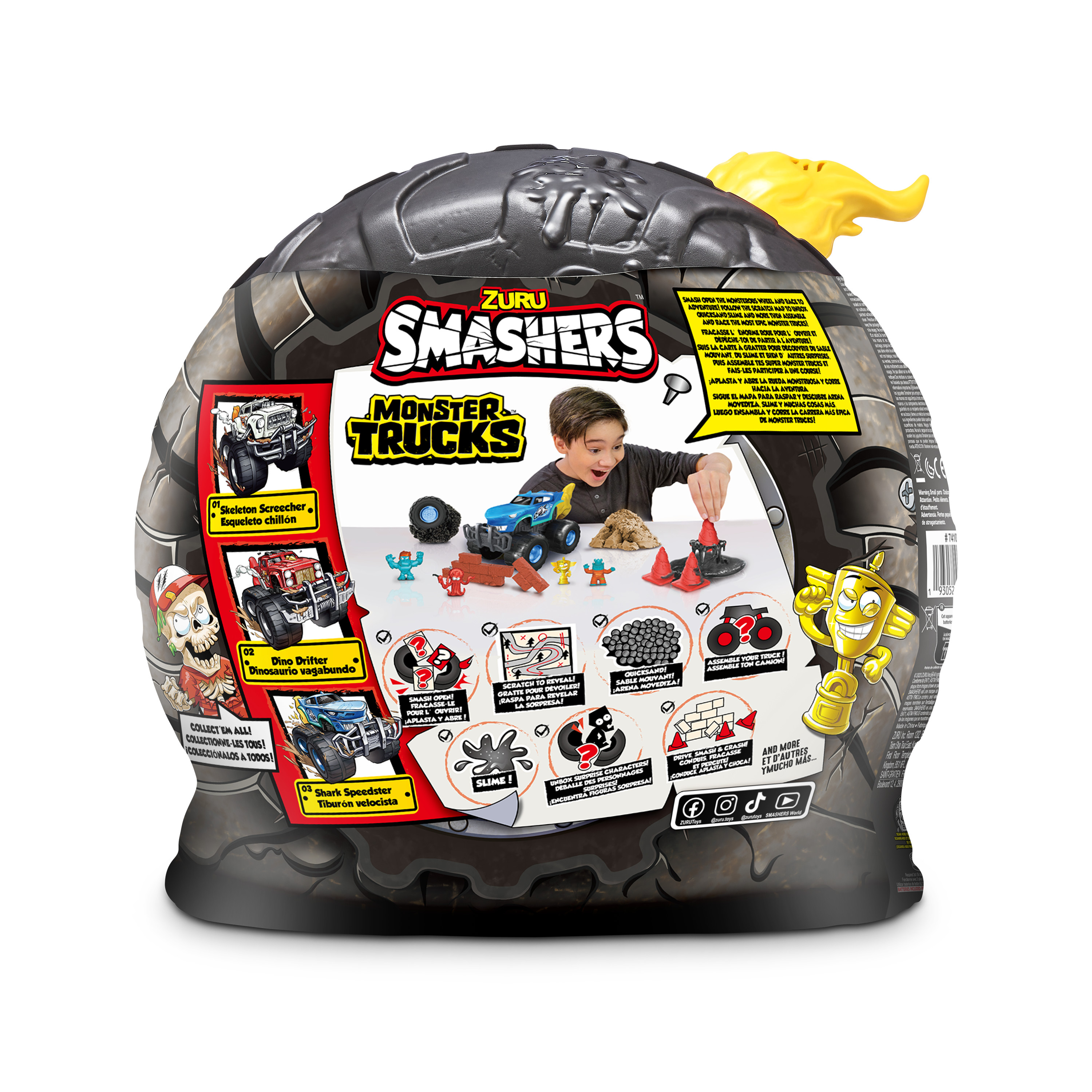 Набор игровой Smashers Monster Truck в непрозрачной упаковке (Сюрприз)  74103 купить по цене 1999 ₽ в интернет-магазине Детский мир