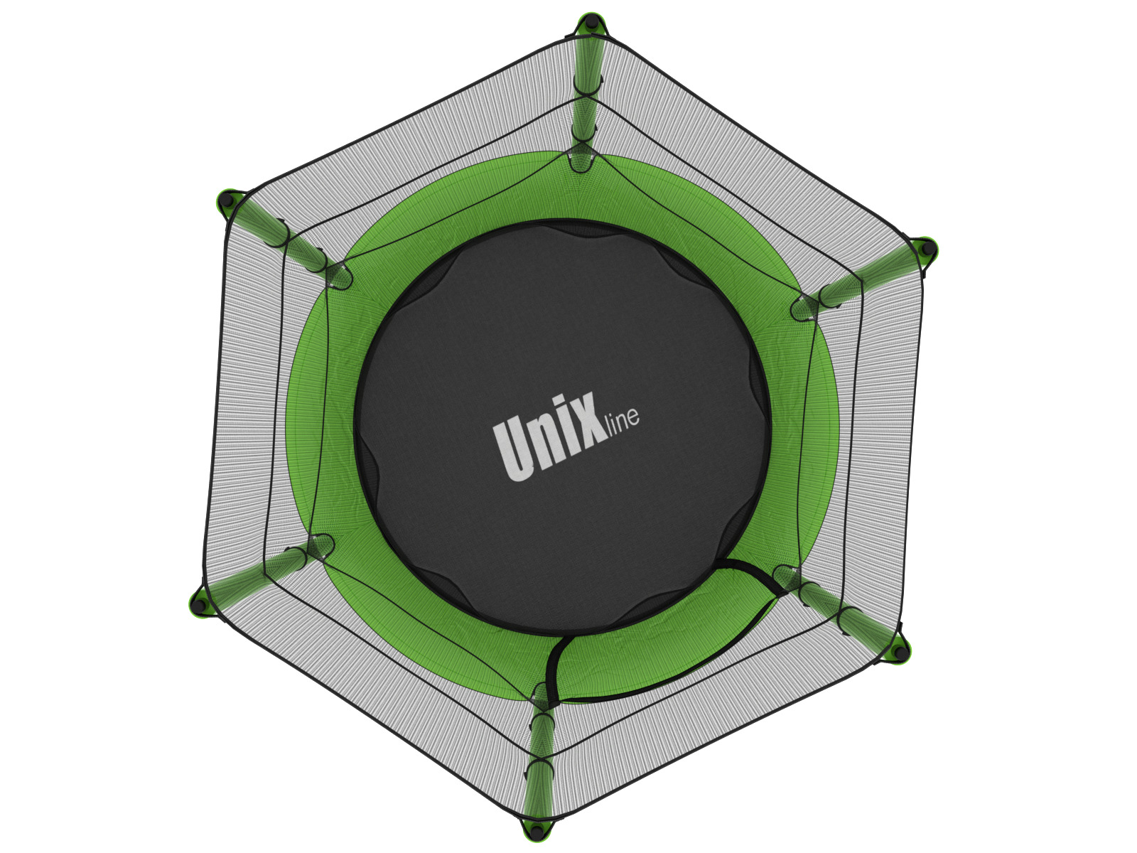 Батут каркасный для детей UNIX line общий диаметр 140 см до 50 кг диаметр прыжковой зоны 106 см - фото 6