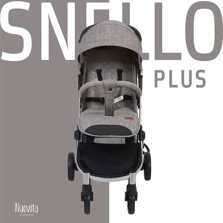 Коляска прогулочная Nuovita Snello Plus Темно-серый лен
