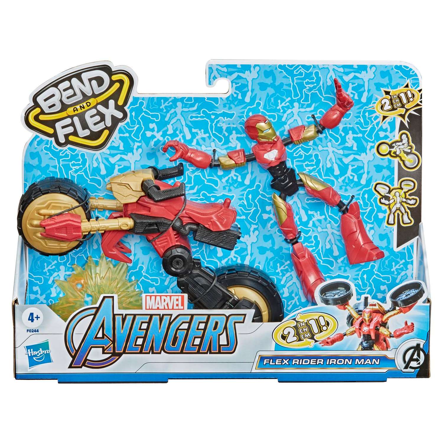 Набор игровой Hasbro (Marvel) Бенди Железный человек на мотоцикле F02445L0 - фото 2