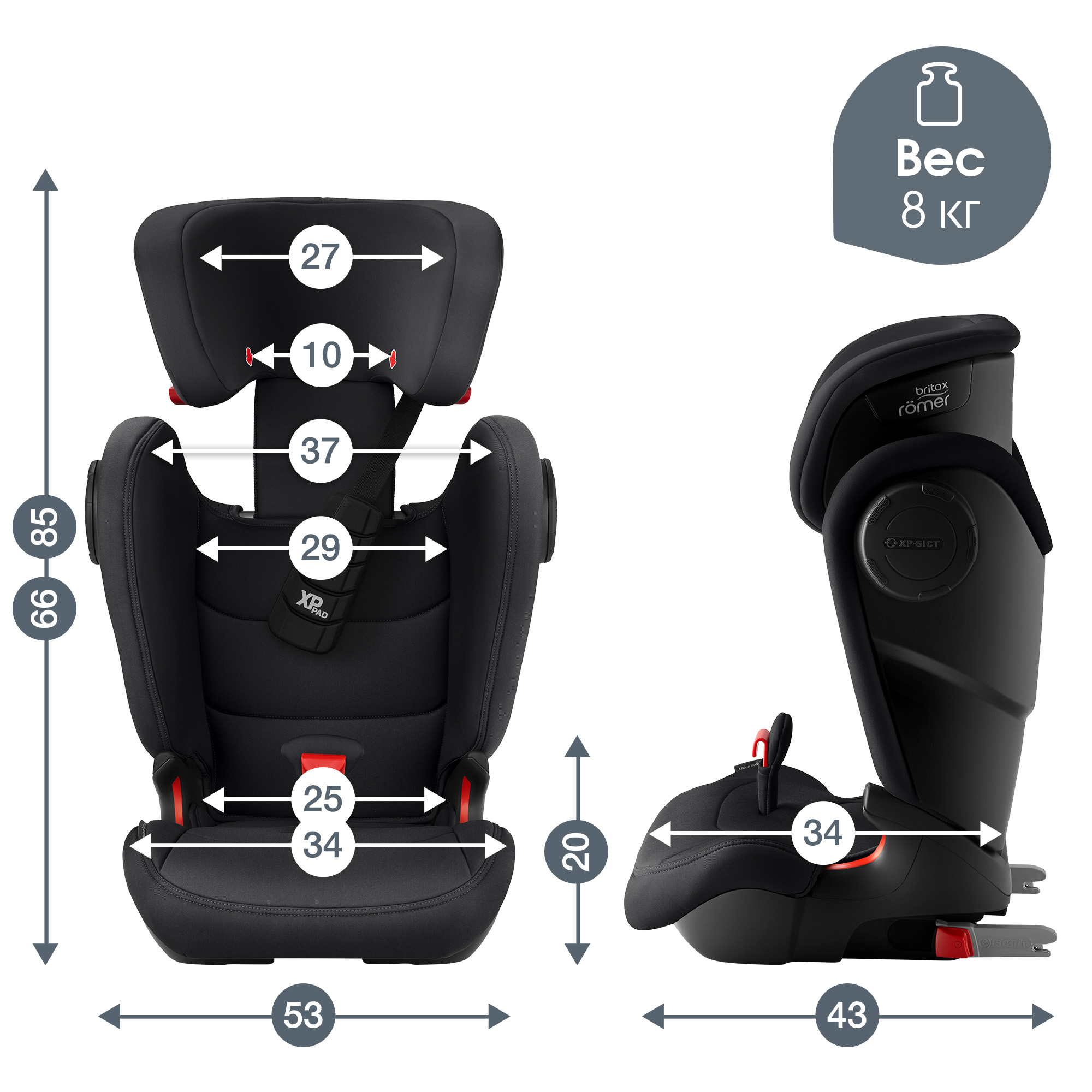 Автокресло Britax Roemer KIDFIX III S Cosmos Black Trendline - фото 11