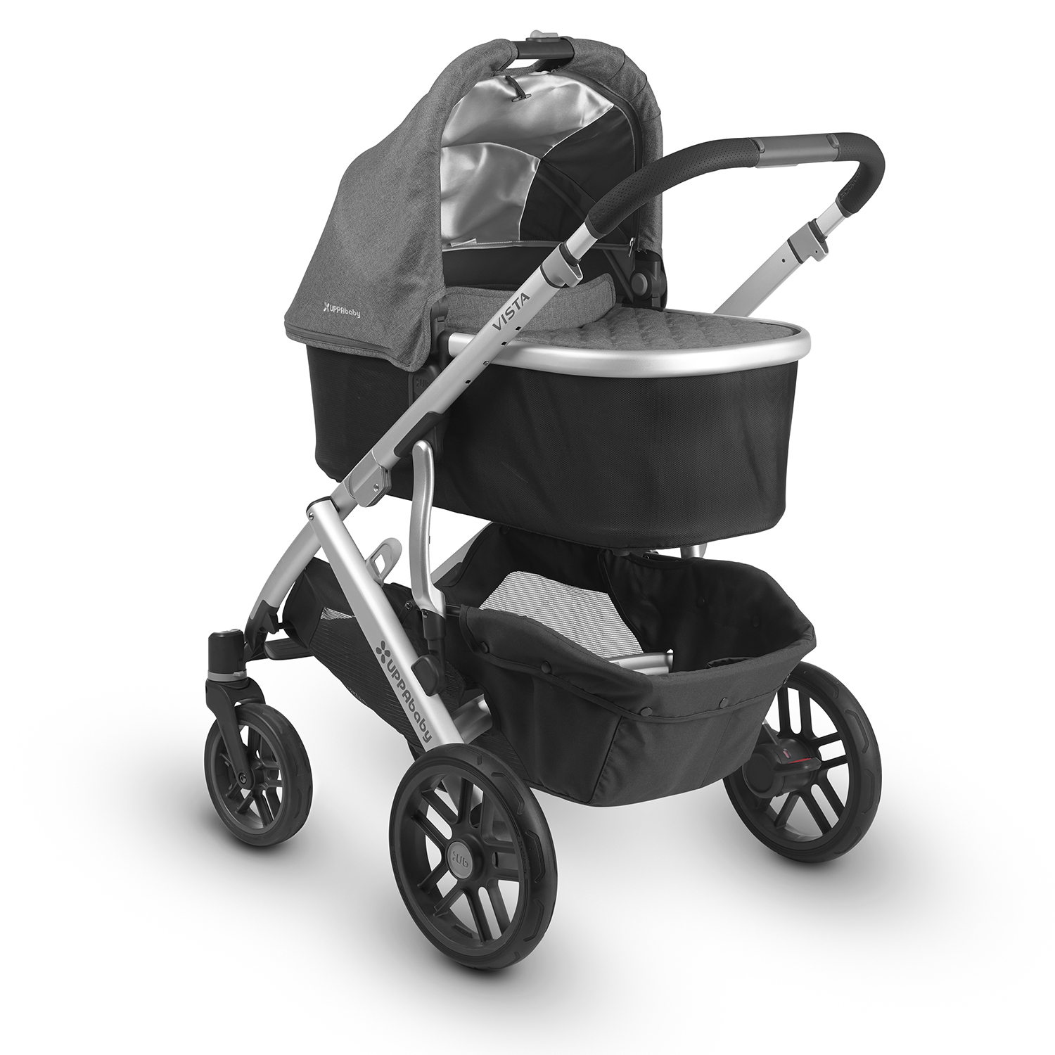 Люлька для коляски UPPAbaby Cruz и Vista 2018 Jordan Black-Grey malange 0918-BAS-EU-JOR - фото 2