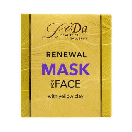 Маска для лица Li Da Восстанавливающая с желтой глиной. Очищение питание и защита кожи