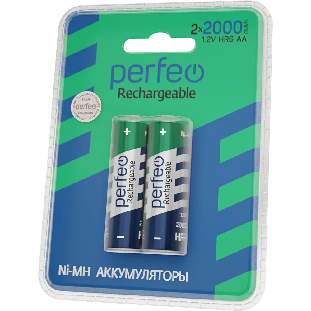 Аккумуляторные батарейки Perfeo AA2000mAh 2 штуки - фото 3