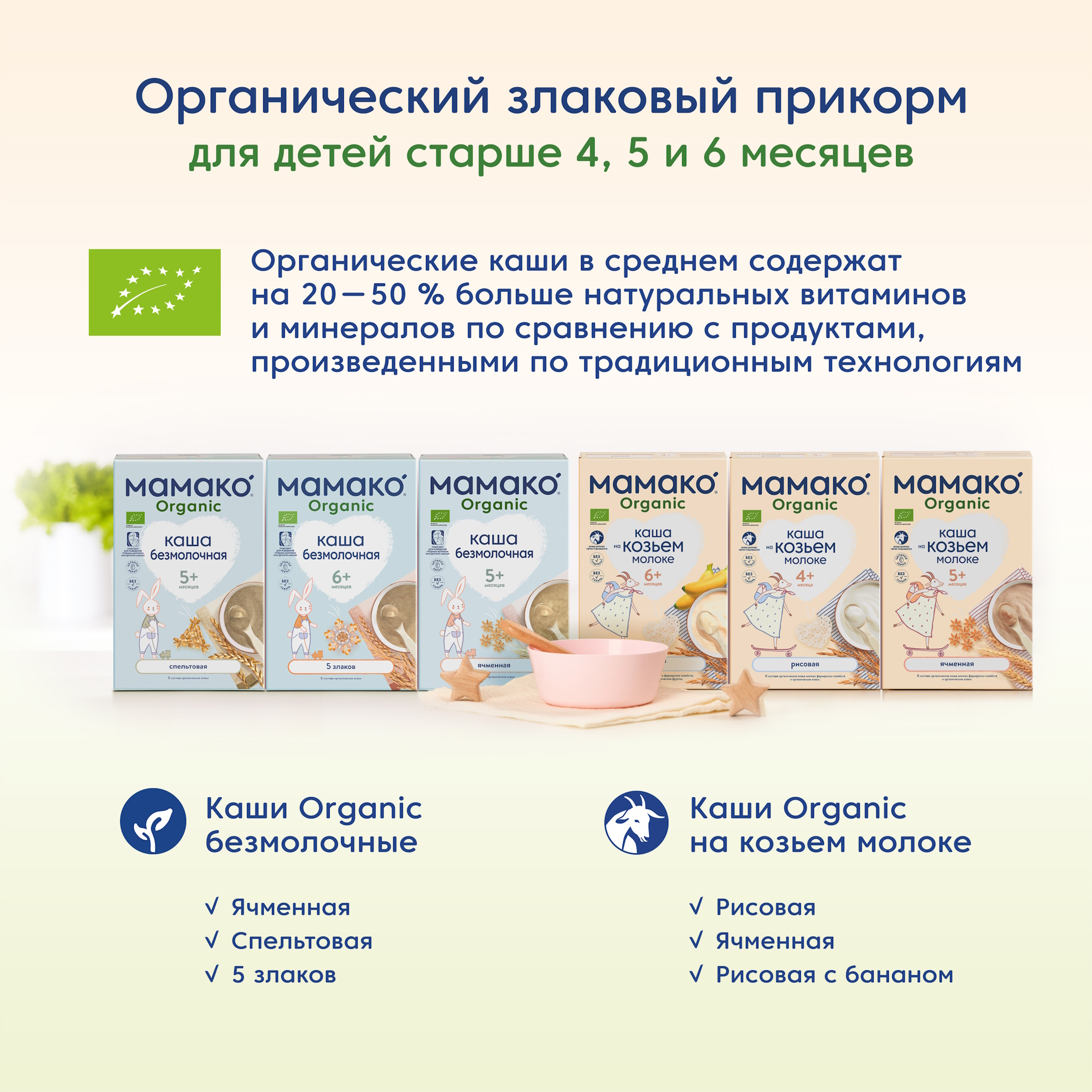 Каша Мамако Organic рисовая на козьем молоке 200г с 4месяцев - фото 13