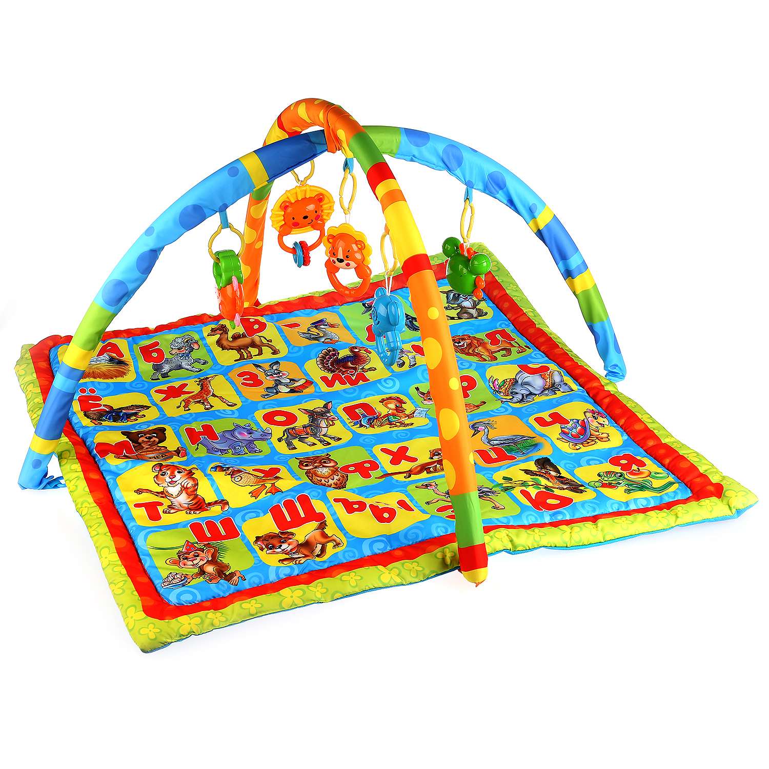 Игровой коврик Умка Азбука животных с игрушками на подвеске в пакете 259975 - фото 1