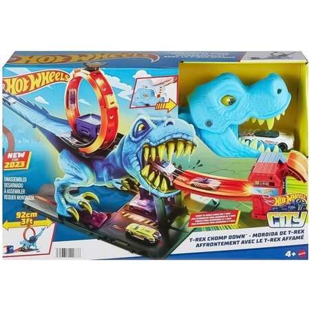 Набор игровой Hot Wheels City T-Rex Loop And Stunt Playset HKX42