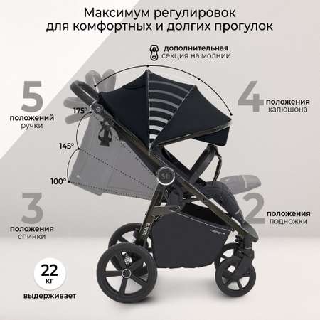 Коляска прогулочная Sweet Baby Unica Black