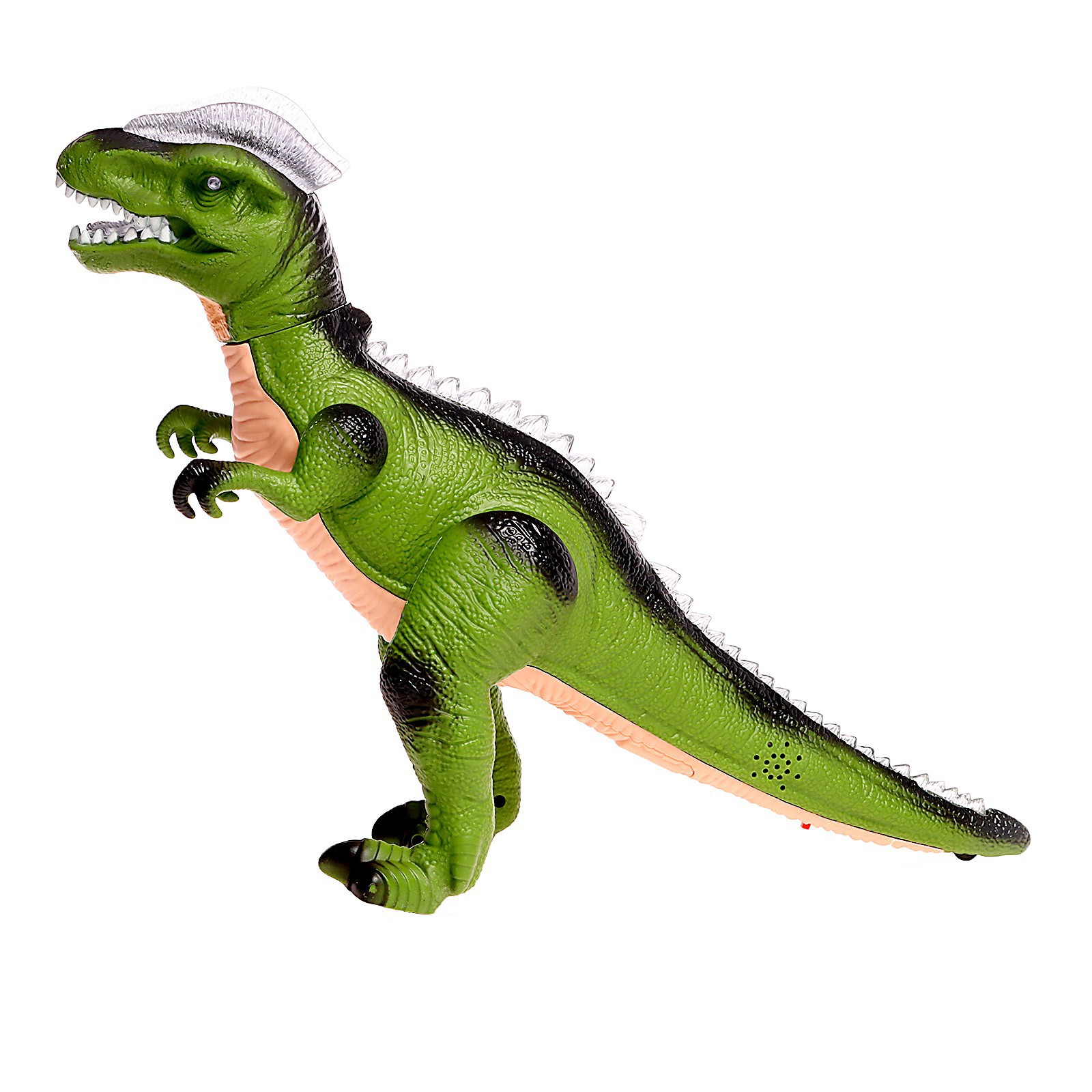 Динозавр Автоград радиоуправляемый T Rex световые и звуковые эффекты работает от батареек цвет зелёный - фото 7