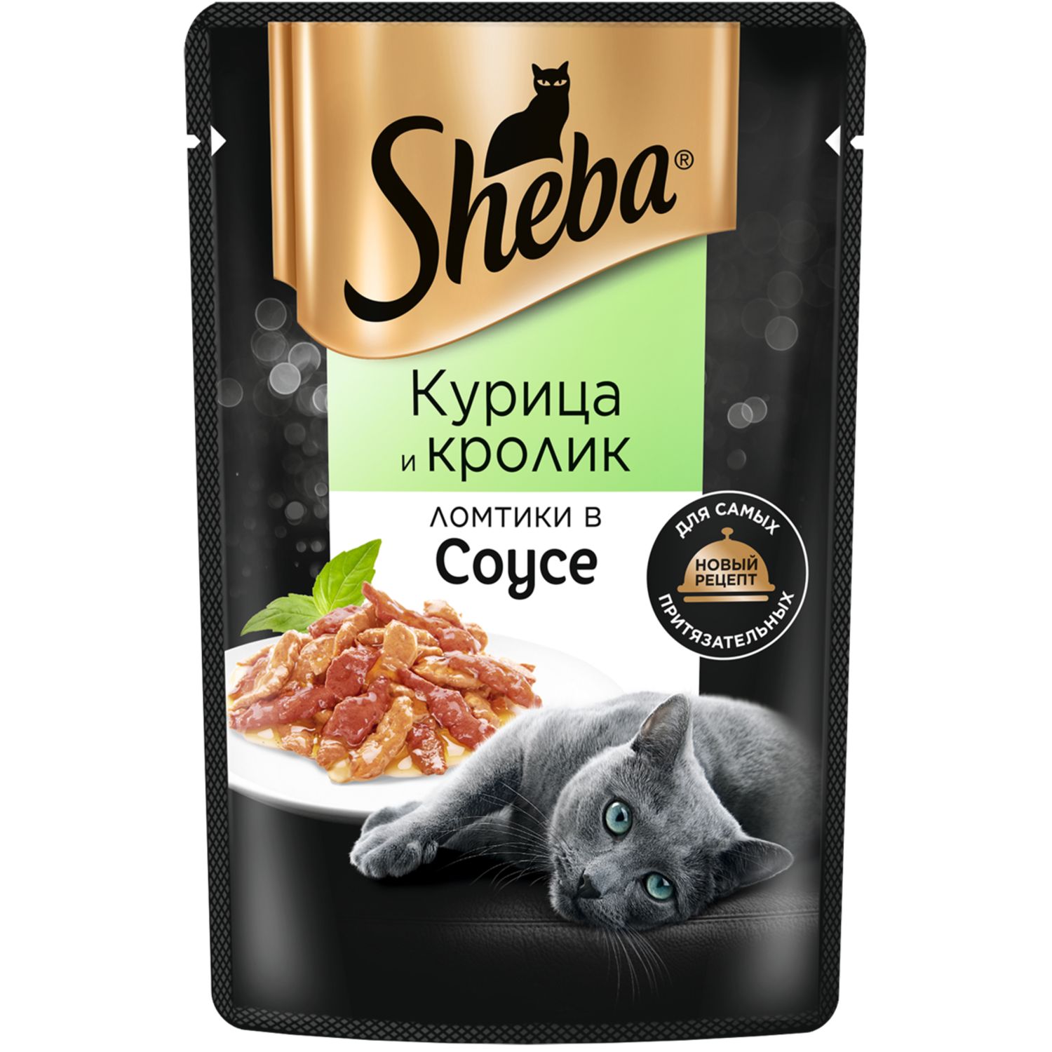 Влажный корм для кошек Sheba 0.075 кг курица, кролик (полнорационный) - фото 2