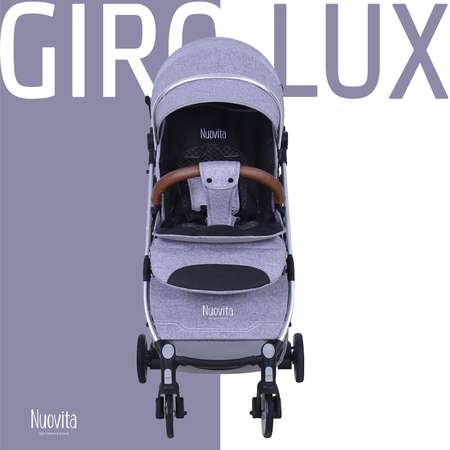 Коляска прогулочная Nuovita Giro Lux Серый-Серебристый