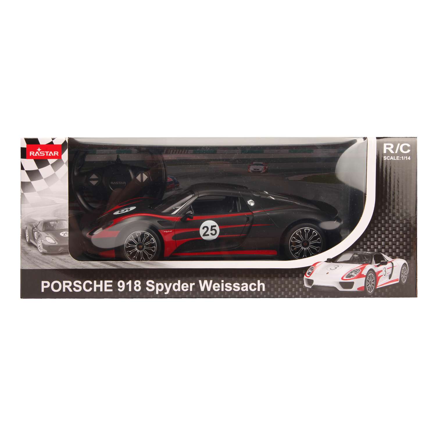 Машина Rastar РУ 1:14 Porsche 918 SP Черная - фото 2