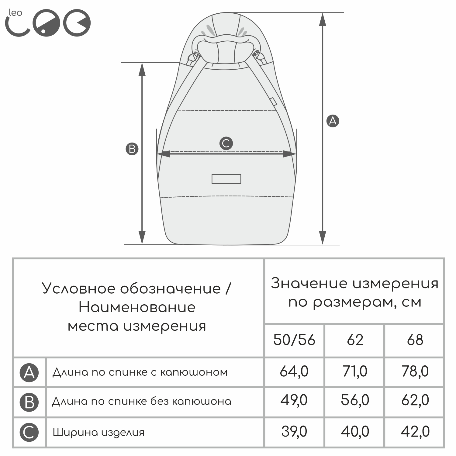 Конверт в коляску LEO размер 68 демисезон - фото 4