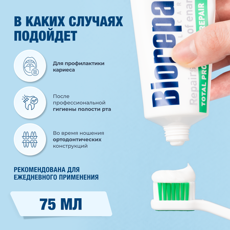 Зубная паста Biorepair Total Protective Repair Комплексная защита