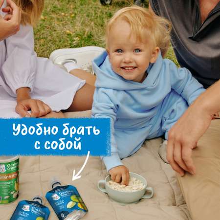 Пюре фруктовое Gerber Organic банан-манго с йогуртом и залаками 80г с 6месяцев