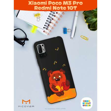 Силиконовый чехол Mcover для смартфона Poco M3 Pro Redmi Note 10T Союзмультфильм Медвежонок и мед