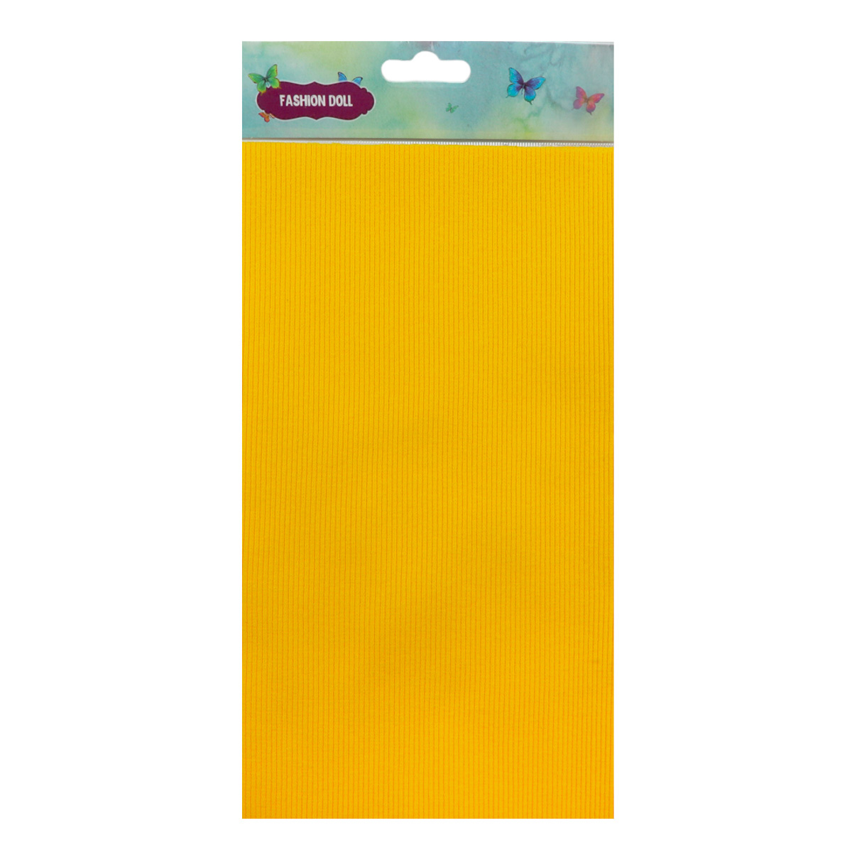 Ткань Айрис трикотаж кашкорсе с лайкрой для творчества 25х54 см желтый - фото 3