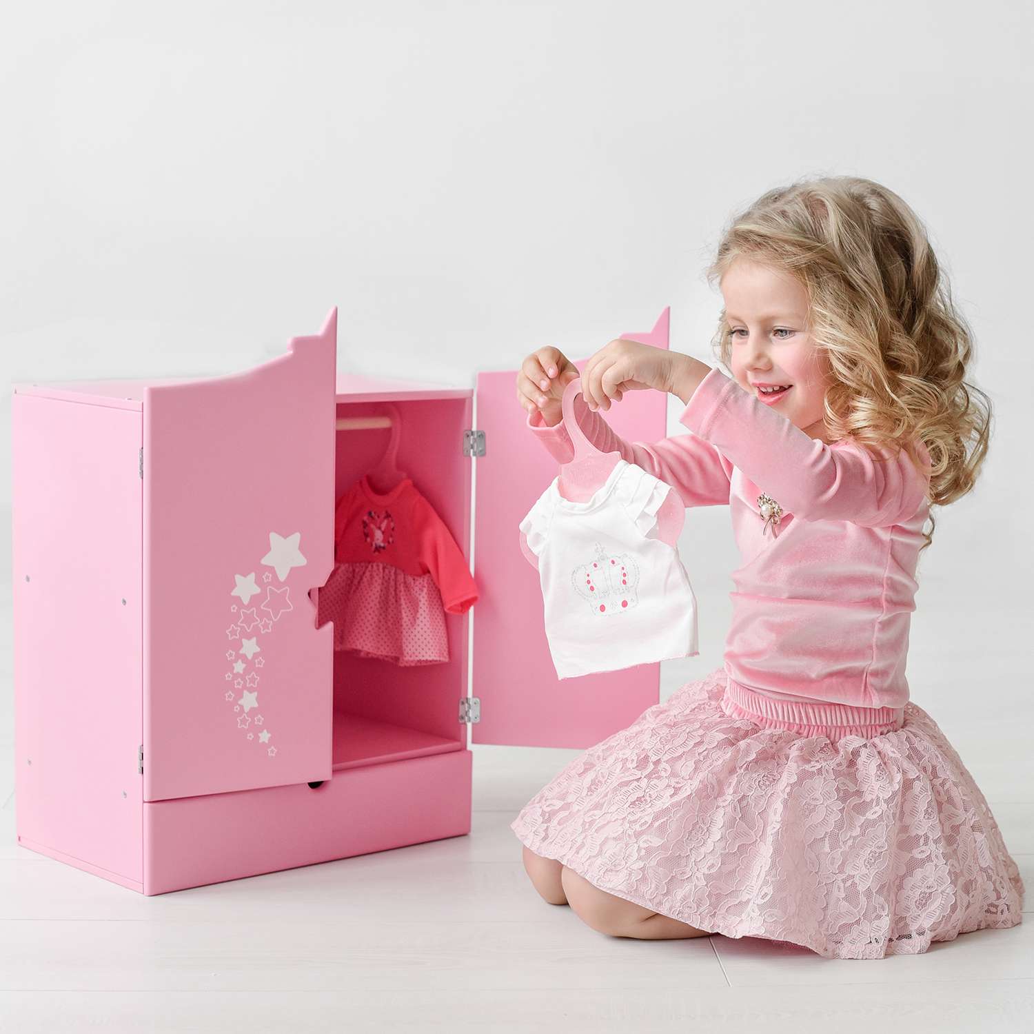Мебель для кукол PAREMO Шкаф Звездочка Розовый PFD120-63 PFD120-63 - фото 2