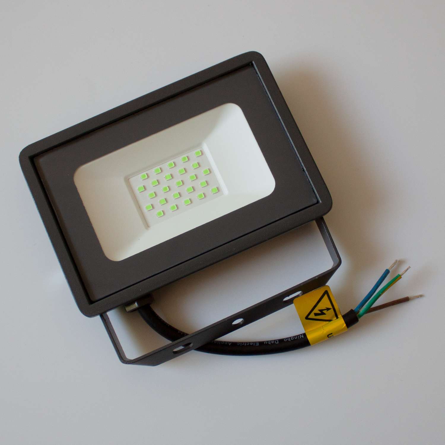 Прожектор светодиодный Фарлайт 20Вт 6500К IP65 Зеленый свет серый корпус - фото 3