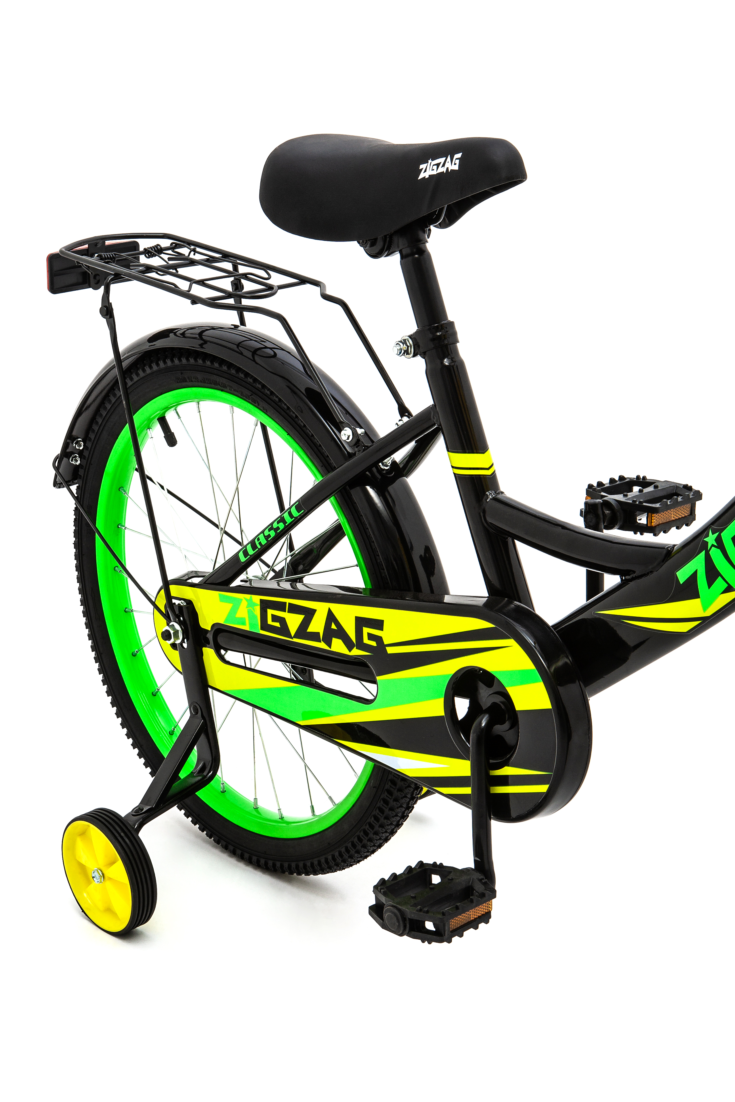 Велосипед ZigZag CLASSIC черный желтый зеленый 20 дюймов - фото 5