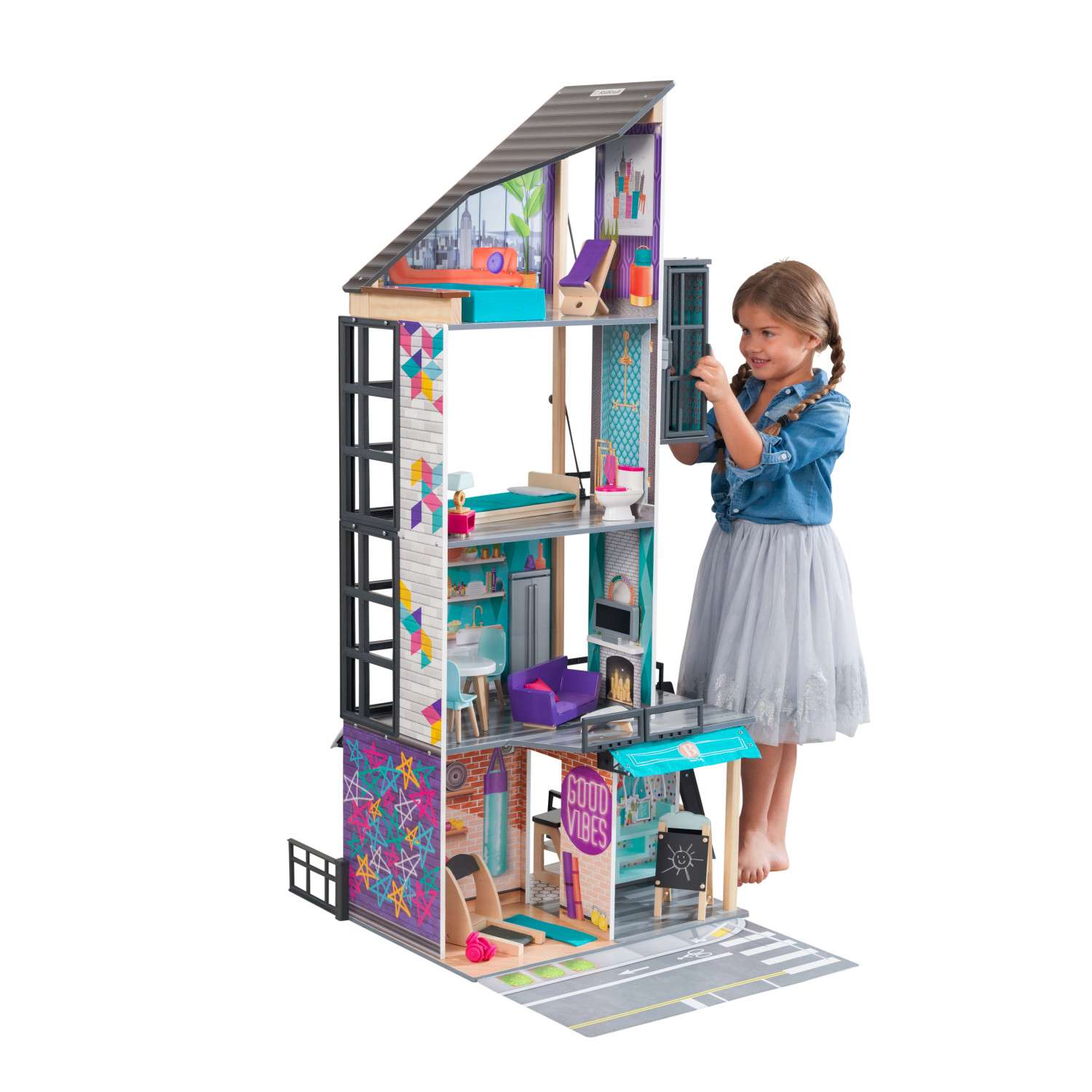 Кукольный домик  KidKraft Бьянка с мебелью 26 предметов свет звук  65989_KE 65989_KE - фото 1