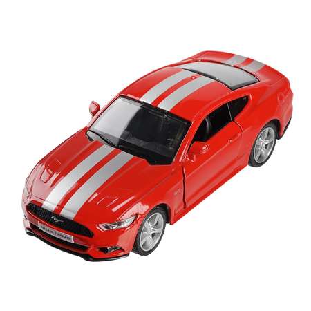 Машина металлическая Uni-Fortune Ford Mustang GT 2015 with Strip инерционная цвет красный двери открываются
