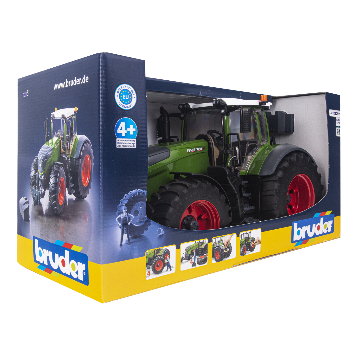 Трактор Bruder Fendt 1050 Vario с фигуркой и аксессуарами 04-041 купить по  цене 4999 ₽ в интернет-магазине Детский мир