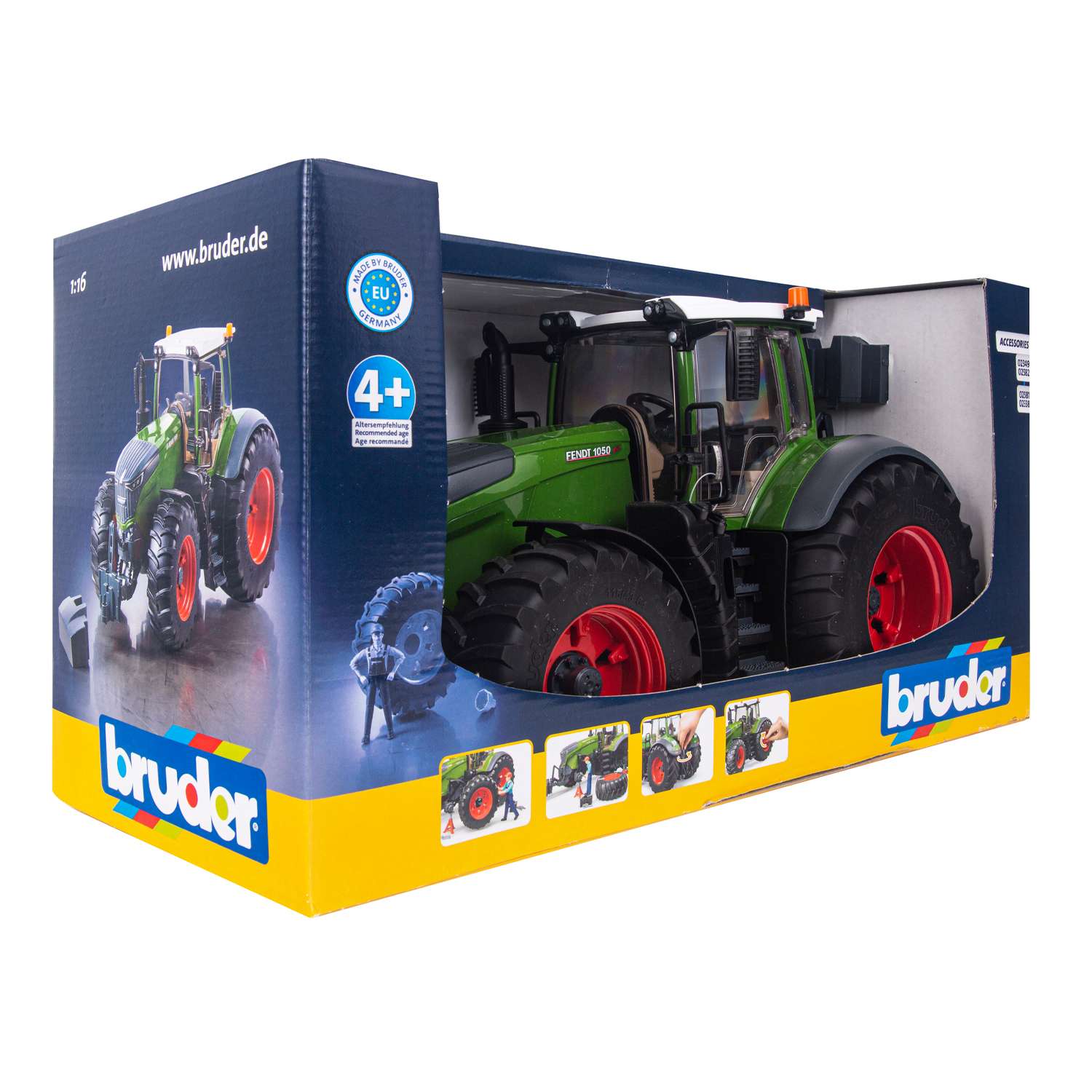 Трактор Bruder Fendt 1050 Vario с фигуркой и аксессуарами 04-041 купить по  цене 4999 ₽ в интернет-магазине Детский мир