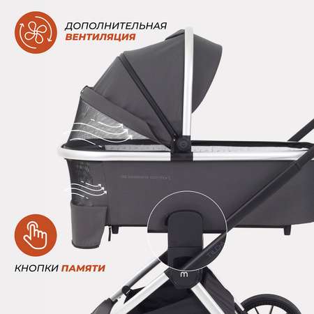 Коляска 3в1 MOWbaby Carbon