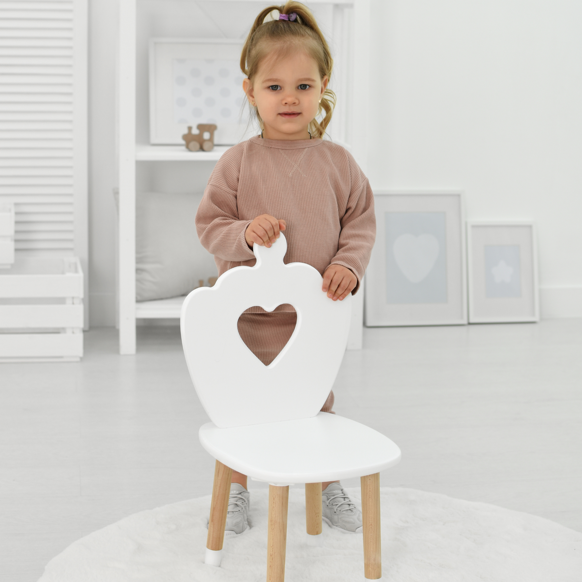 Стул детский Мега Тойс деревянный Сердце - фото 5