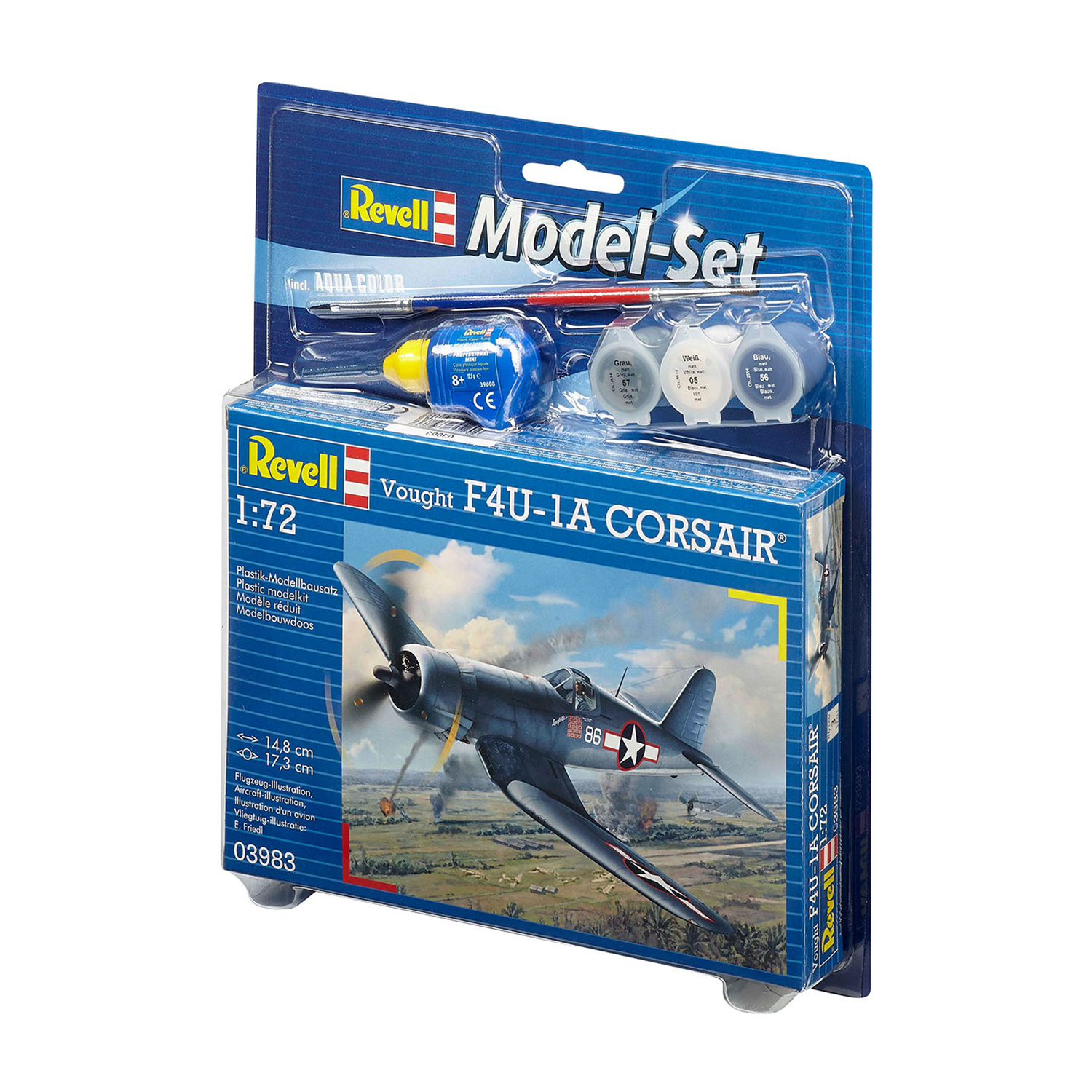 Сборная модель Revell Истребитель-бомбардировщик Vought F4U-1D Corsair 63983 - фото 2