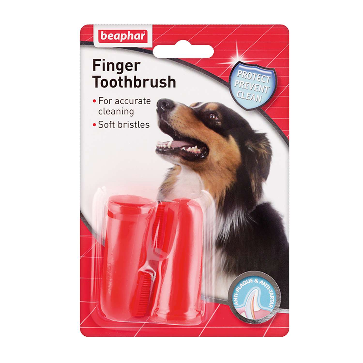 Зубная щетка для собак и кошек Beaphar двойная на палец 2шт 39101 - фото 1