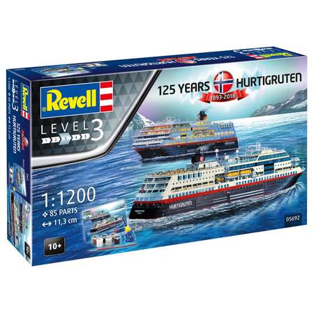 Сборная модель Revell 125 лет Hurtigruten Trollfjord Midnatsol