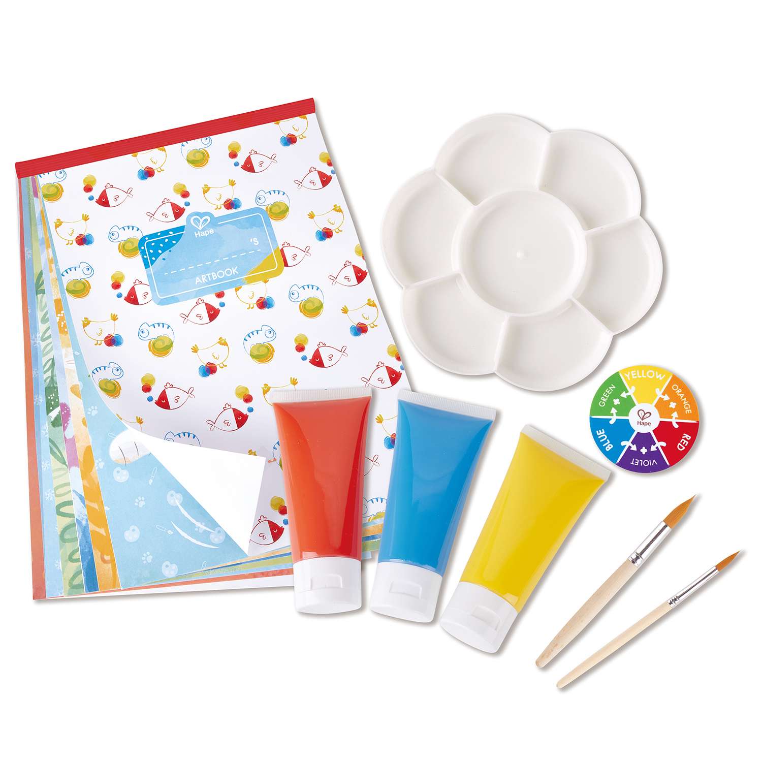 Детский игровой набор HAPE для творчества и рисования Микс цветов с палитрой - фото 2