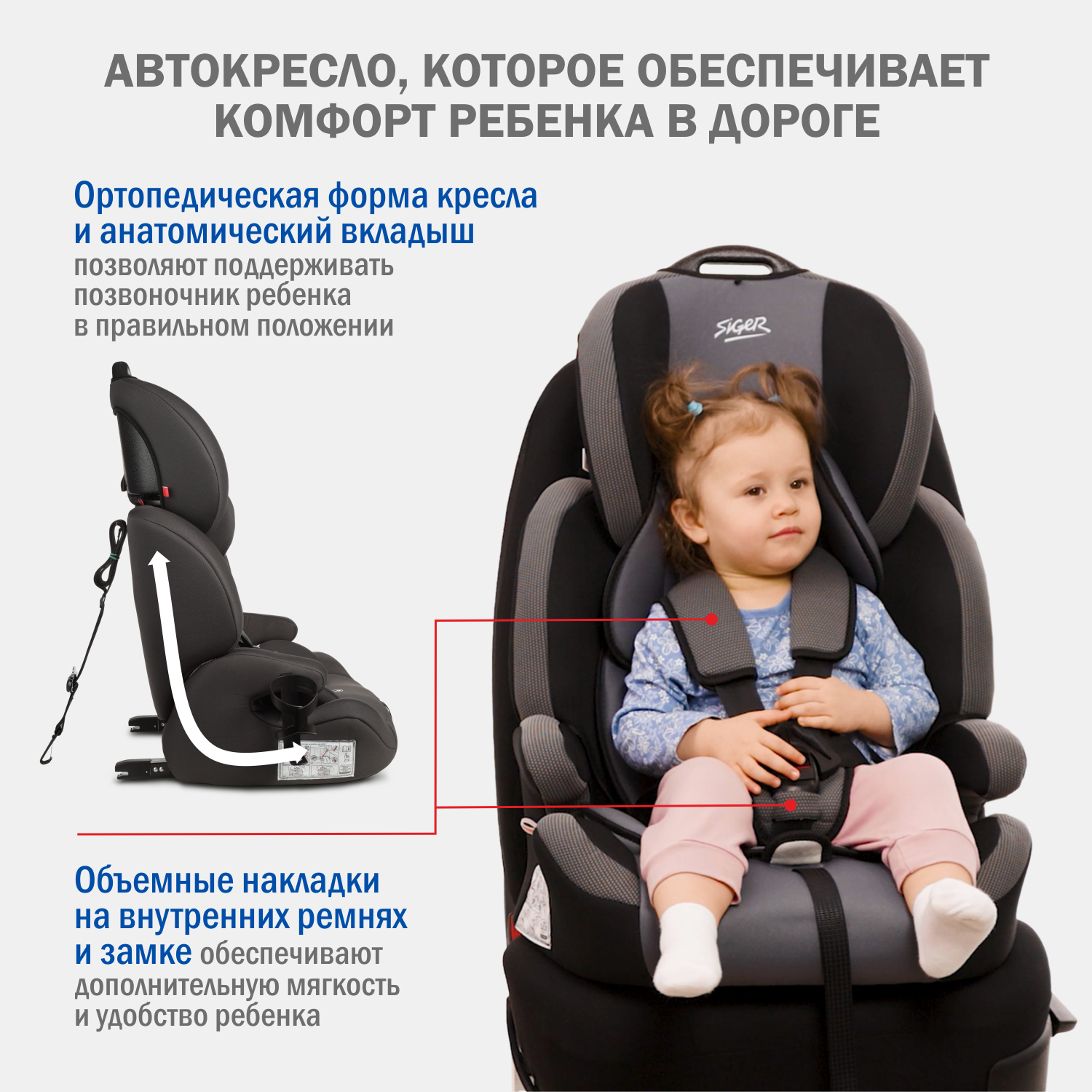 Детское автокресло SIGER Стар Isofix Lux - фото 4