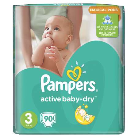 Подгузники Pampers Active Baby Джайнт 4-9кг 90шт