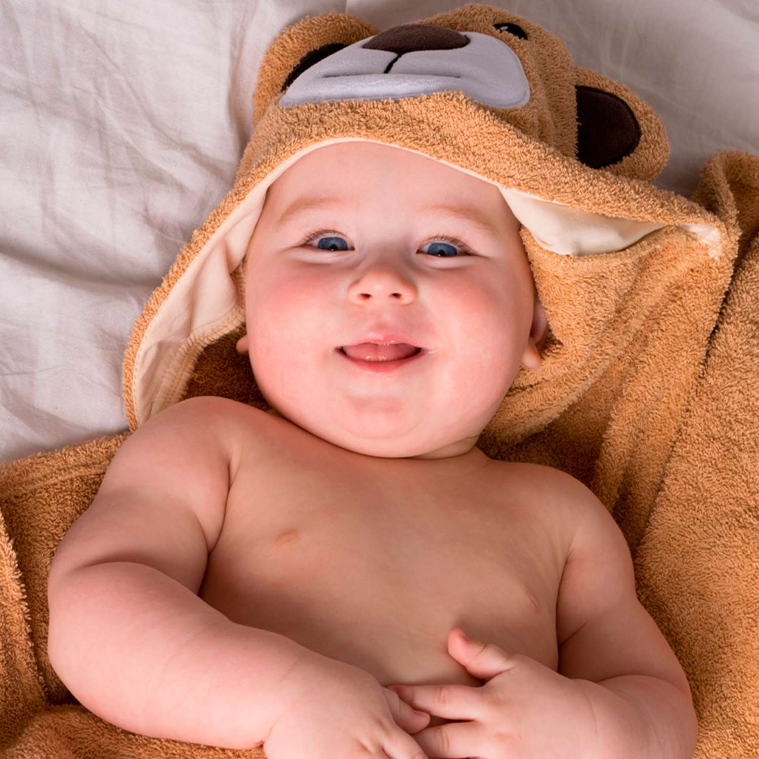 Полотенце с капюшоном BabyBunny Мишка M - фото 3