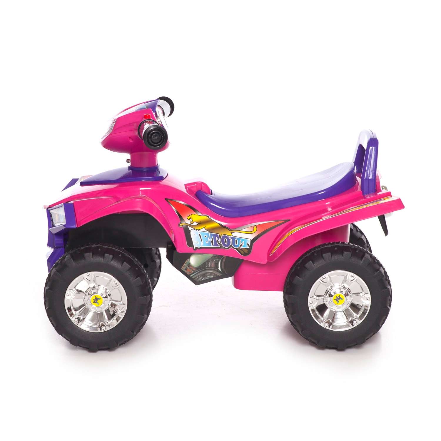 Каталка BabyCare Super ATV розовый фиолетовый - фото 2