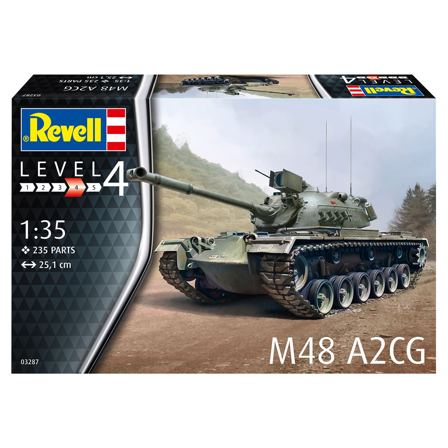 Сборная модель Revell Танк M48 A2CG 03287 - фото 4