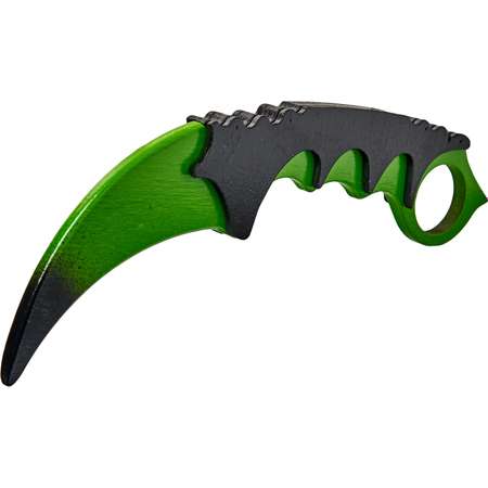 Нож-керамбит MASKME Сверхпрочные градиент зеленый деревянный