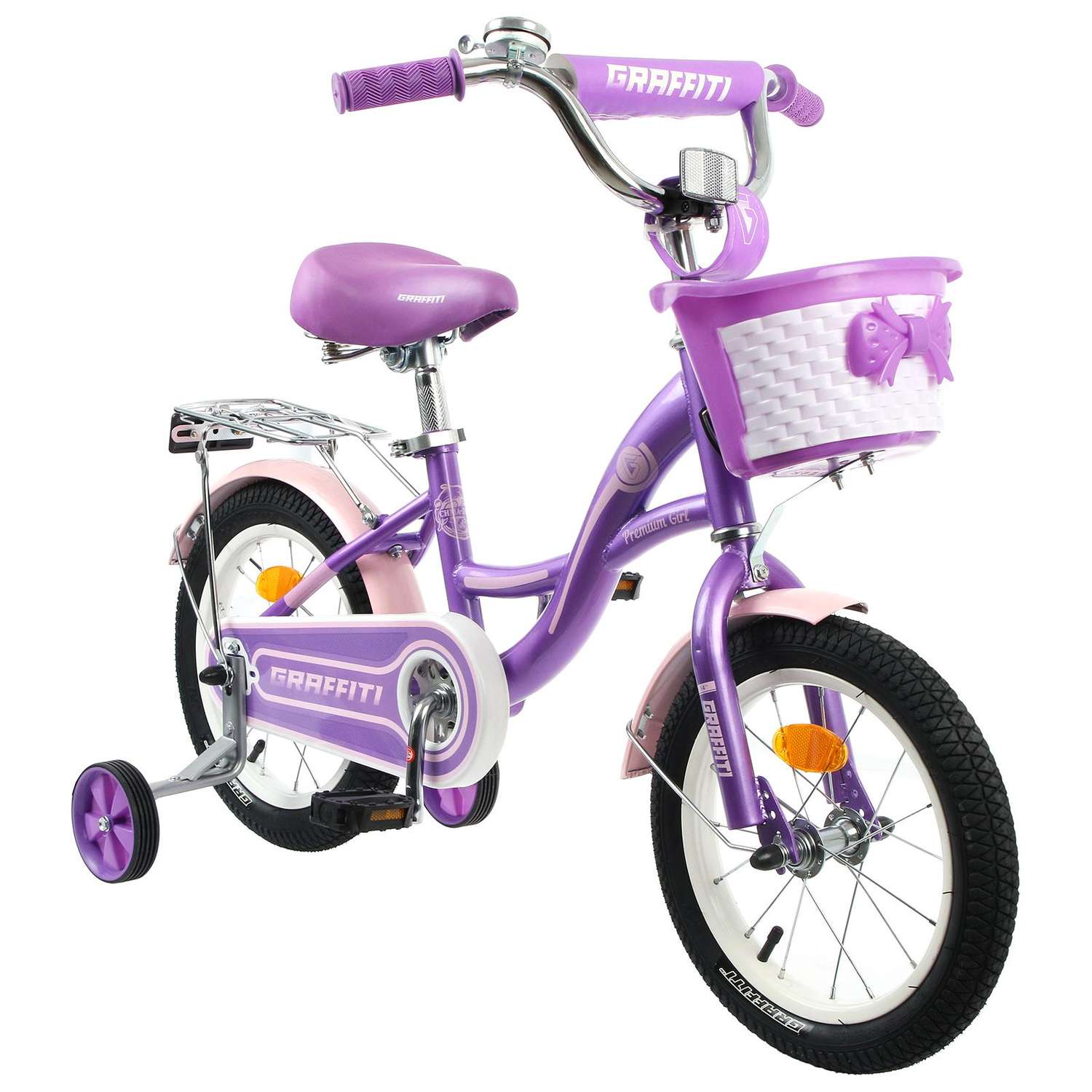 Велосипед GRAFFITI 4 Premium Girl цвет сиреневый/розовый - фото 2