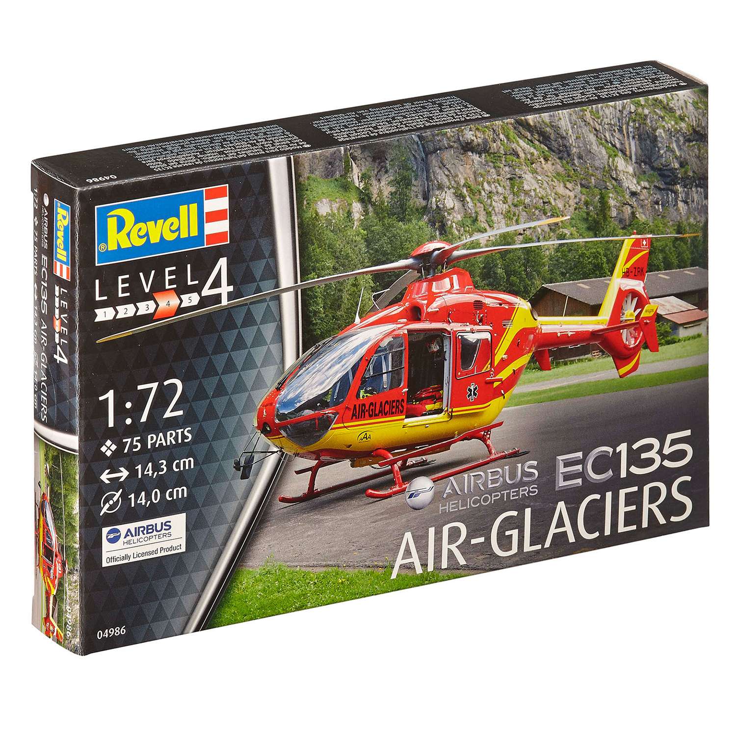 Сборная модель Revell Многоцелевой легкий вертолет EC135 авиакомпании Air-Glaciers 04986 - фото 3